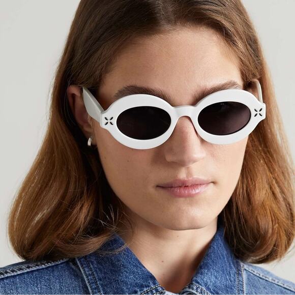 Alaia Accessories - New! Alaïa White Oval Sunglasses AA0059S 002, Authentic